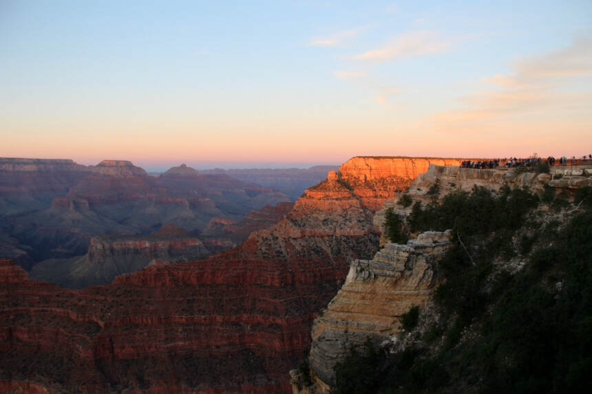 Zonsondergang in de Grand Canyon