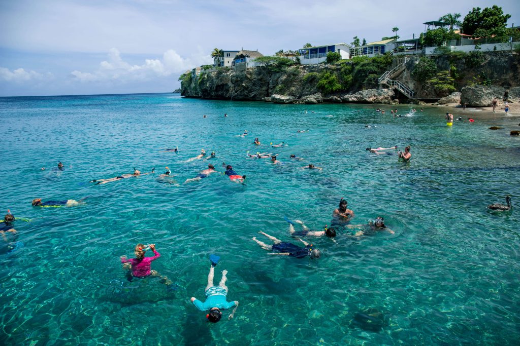Iedereen wil snorkelen met schildpadden bij Playa Grandi
