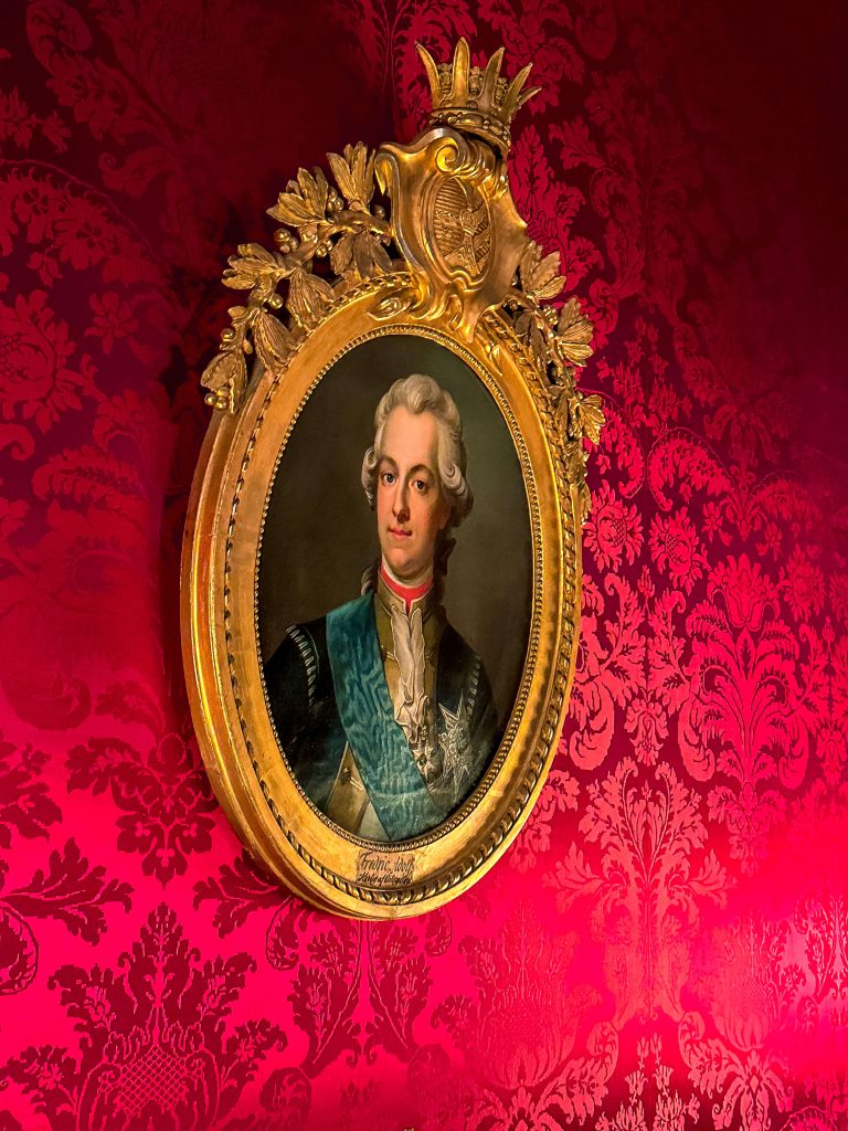 Veel schilderijen in het koninklijk paleis in Stockholm Kungliga Slottet 