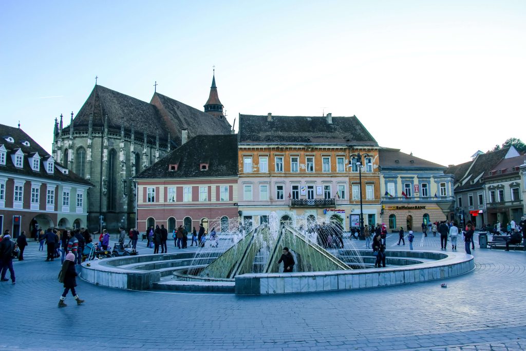 Het centrale plein van Brasov