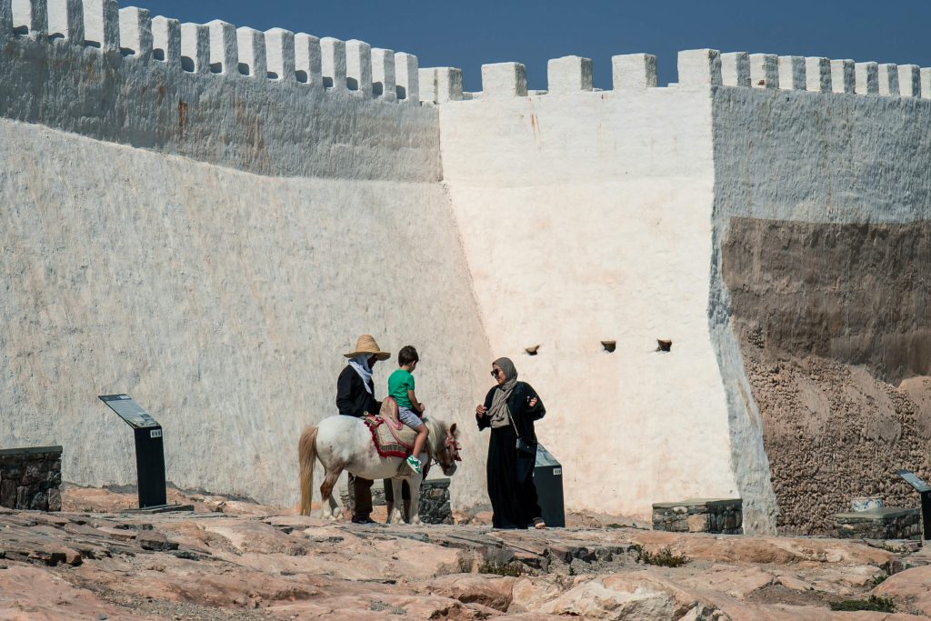 De gerestaureerde kasbah Oufella in Agadir Marokko