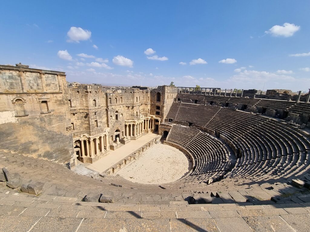 Het amfitheater in Bosra, Syrië