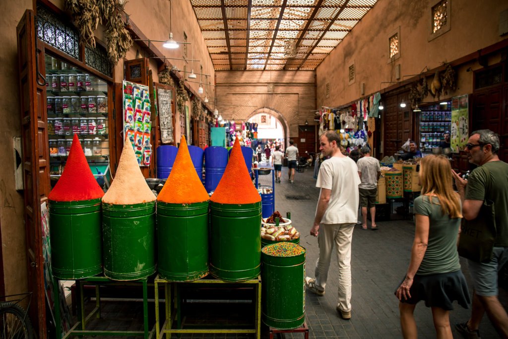 De souk in Marrakech is een doolhof