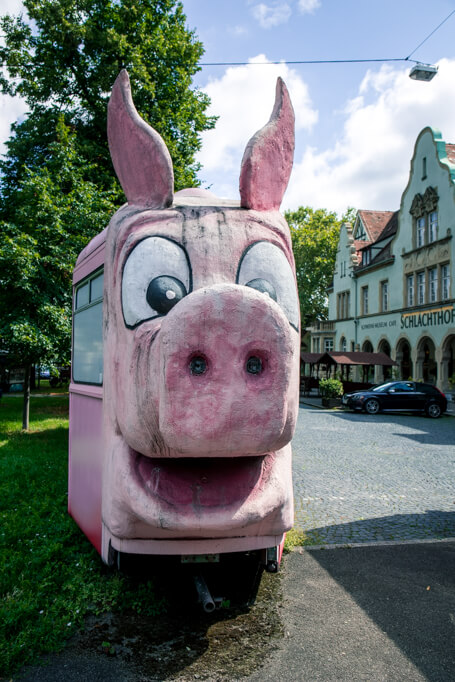 Het varkenstrammetje van het Schweinemuseum