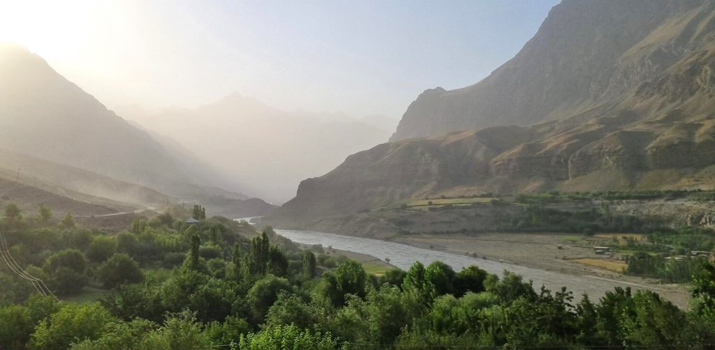 zonsopgang in de Wakhan-vallei