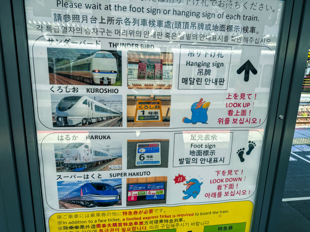 Verschillende treinen in Japan