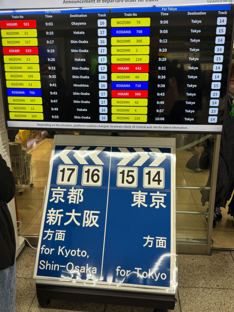 Dienstregeling Shinkansen