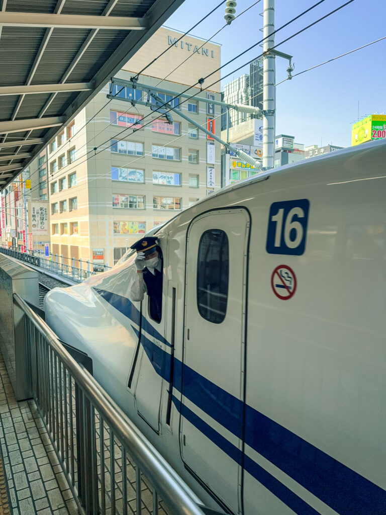 Machinist in trein Japan
