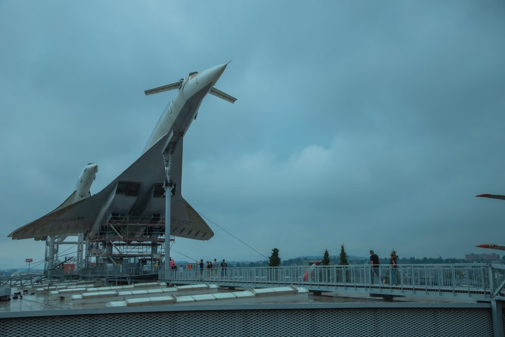 Tupolev op het dak in Sinsheim