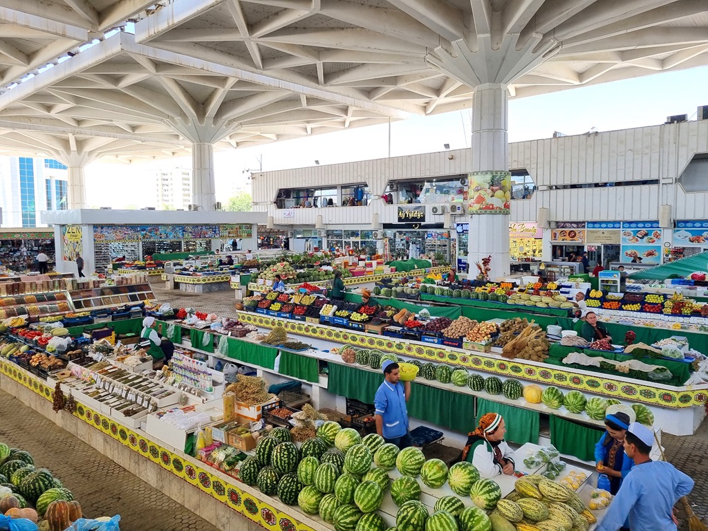 De Russian Bazar is een hotspot in de hoofdstad Ashgabat