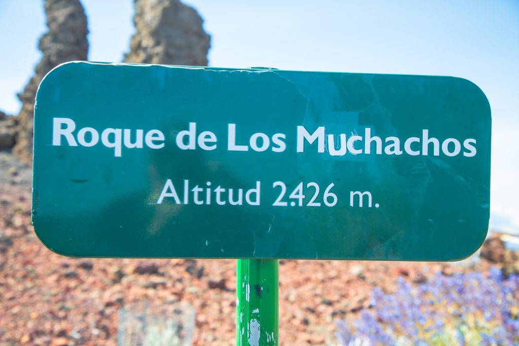 Bord hoogte Roque de Los Muchachos