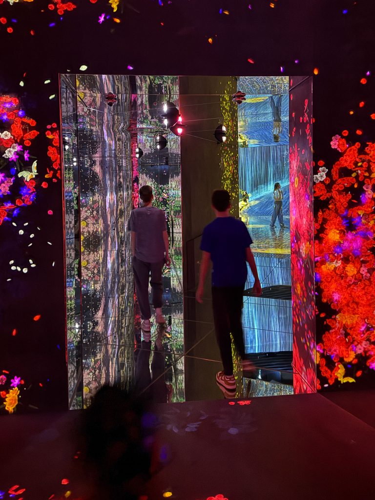 Teamlab borderless Tokio met kinderen