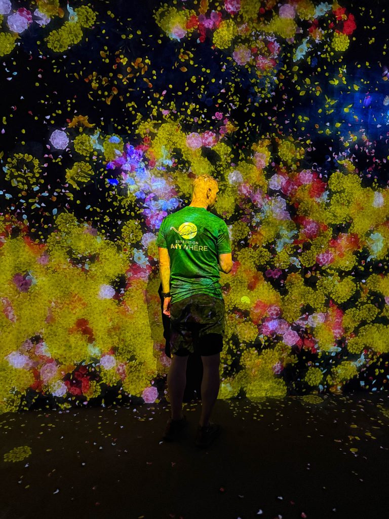 Teamlab borderless Tokio met kinderen