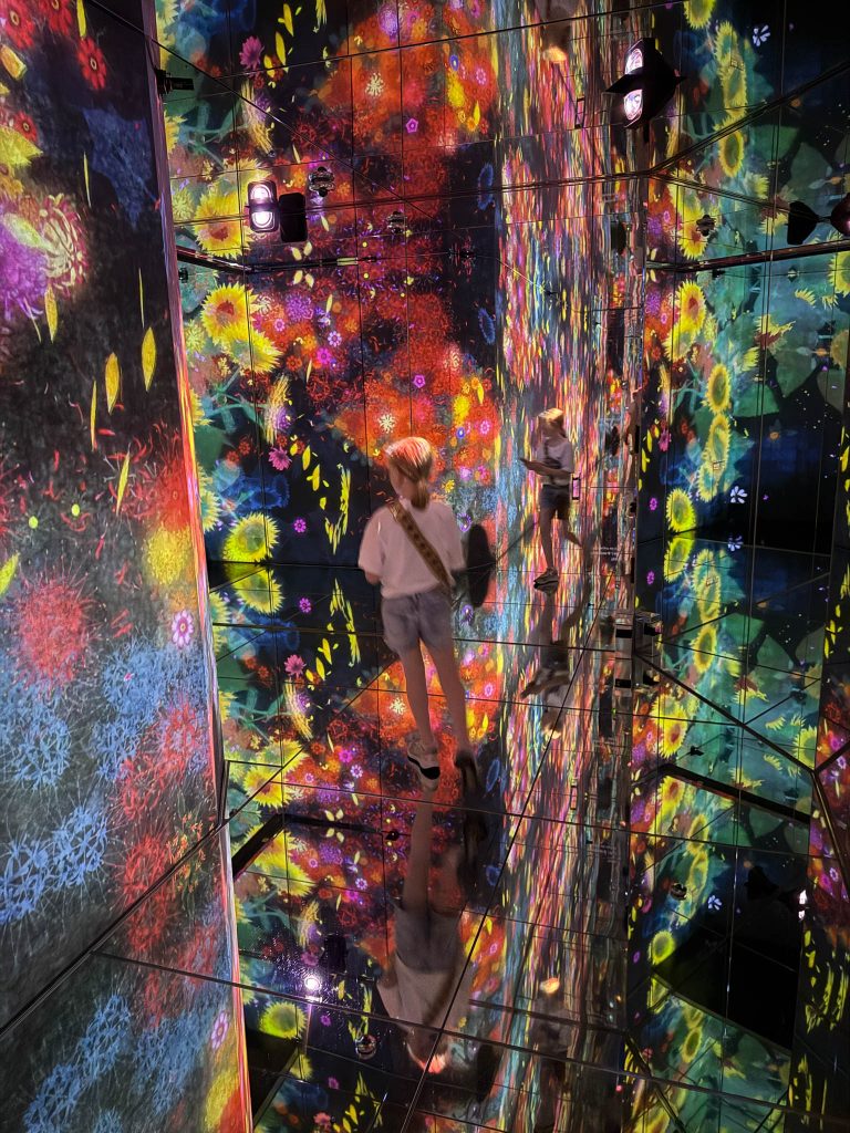 Teamlab borderless Tokio met kinderen