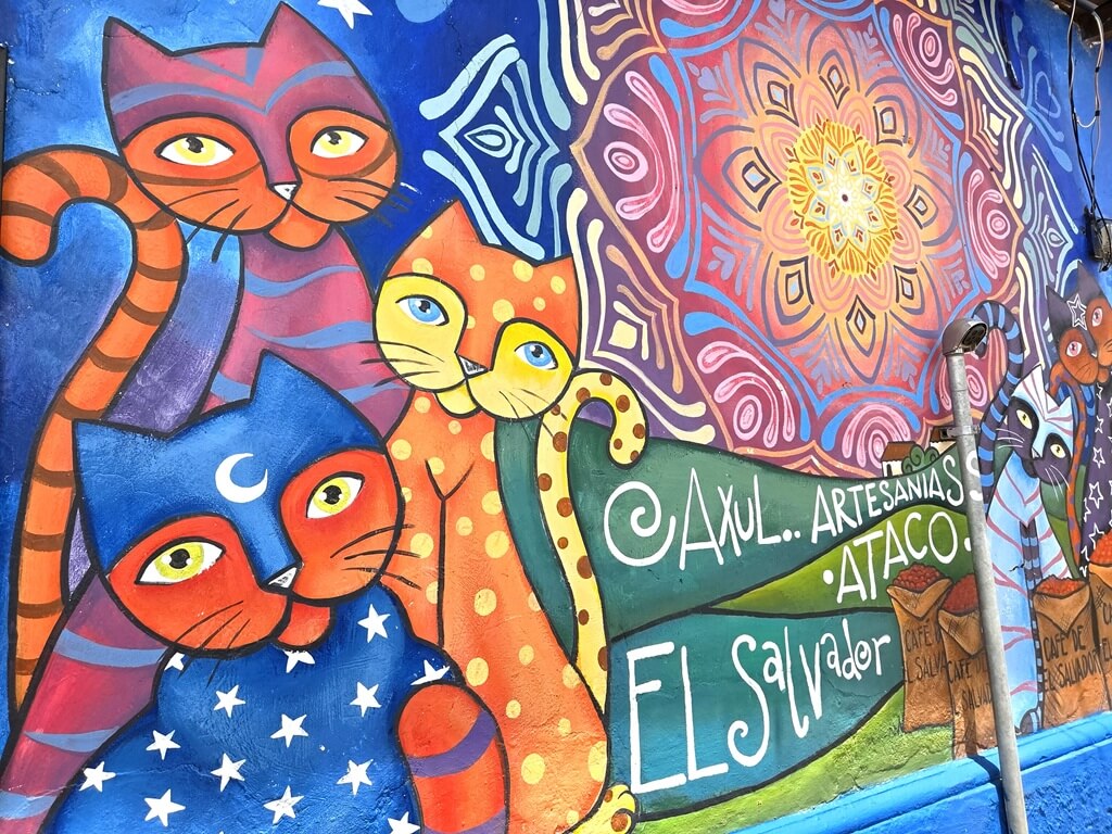 De dorpjes langs de Ruta de las Flores hebben veel murals en streetart