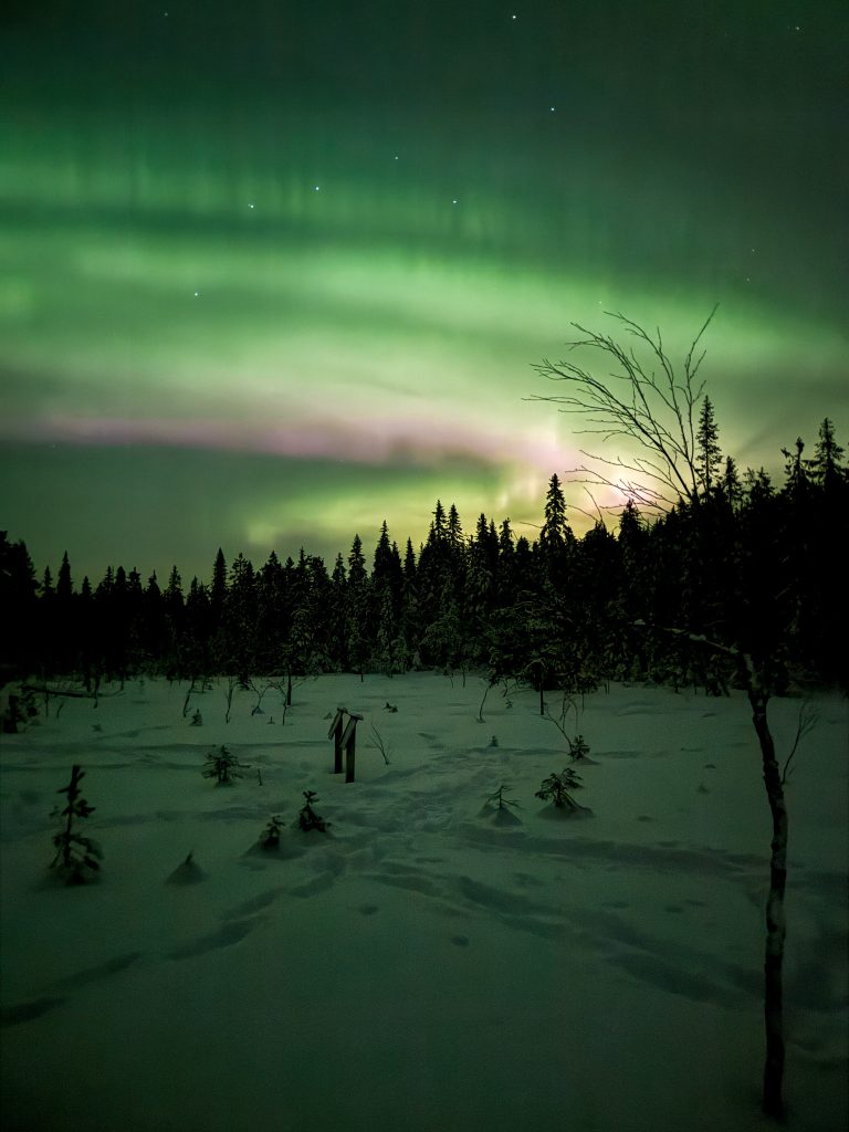 Noorderlicht in Paljakka Finland