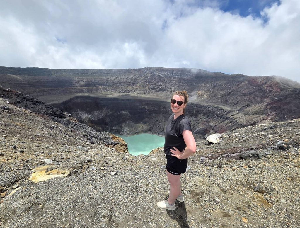 Het is een prachtig uitzicht bovenop de Santa Ana vulkaan