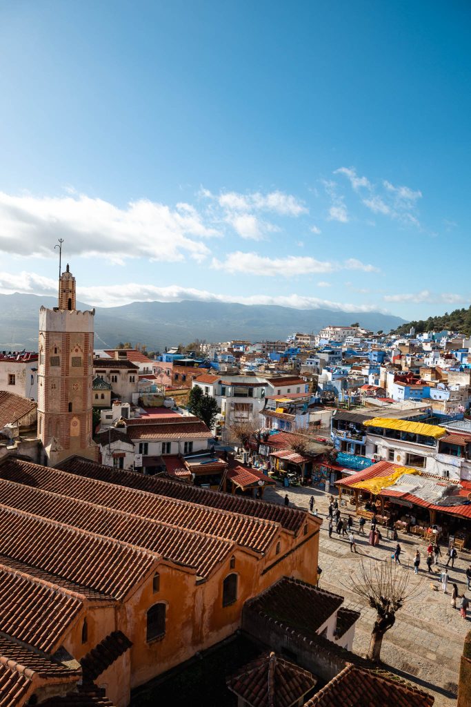 Uitzicht van de toren van de Kasbah van Chefchaouen