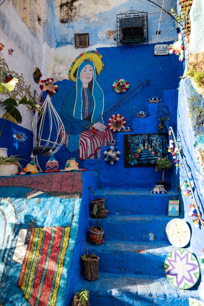 Instagram decor in de straten van Chefchaouen