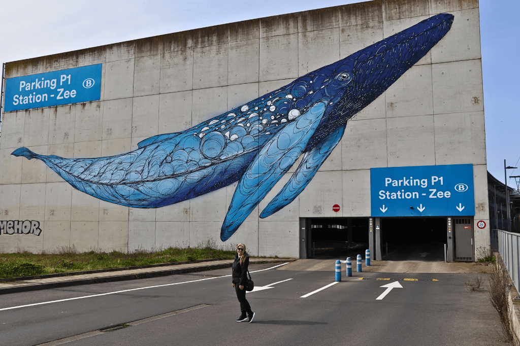 Dzia is een van mijn favoriete street artists. Je vindt een gigantische muurschildering van hem in Oostende.