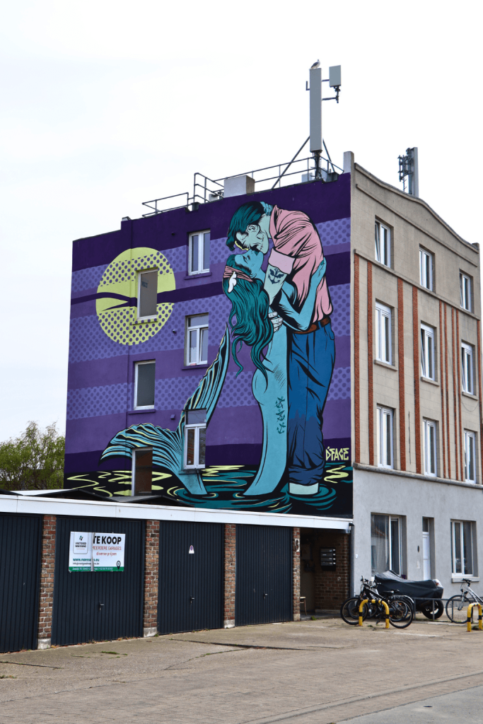 Street art in Oostende, Belgie