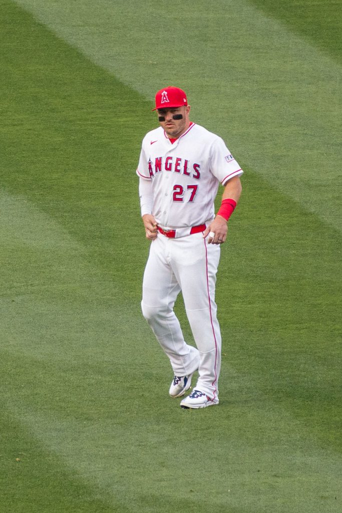 Mike Trout baseball speler van de Los Angeles Angels