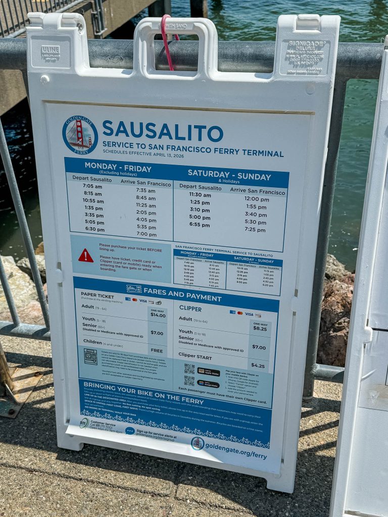 Ferry service tussen San Francisco en Sausalito