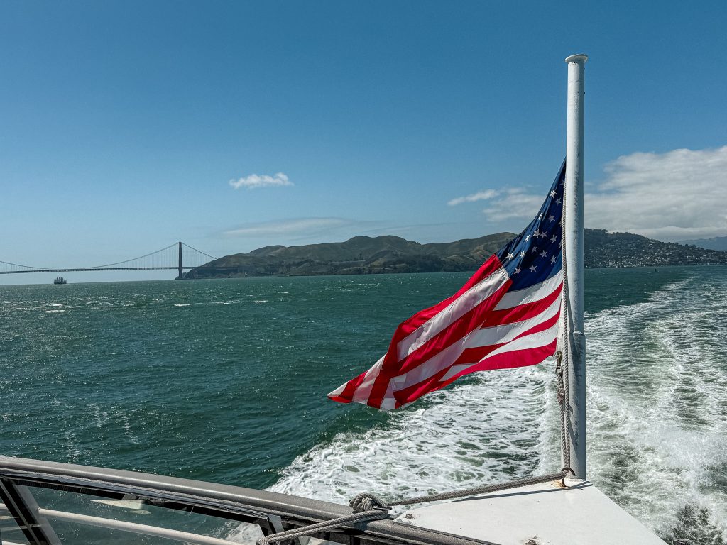 Terugweg naar San Francisco vanaf Sausalito met de ferrie
