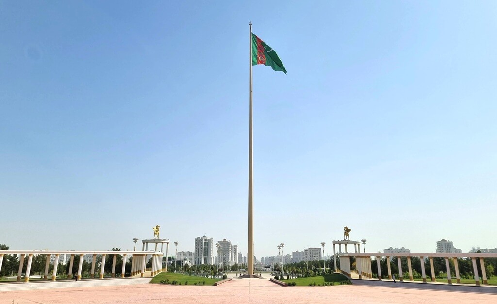 De vele records van Ashgabat bevatten ook die van de hoogste vlaggenmast