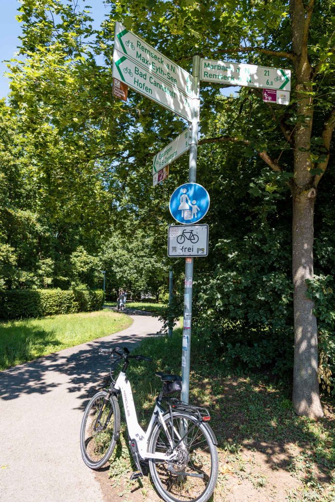 De Neckar Radweg is bewegwijzerd