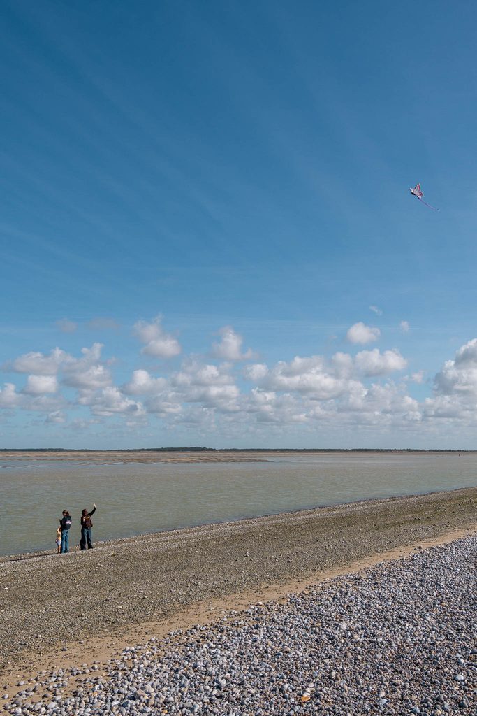Vliegeren op het strand van Le Hourdel