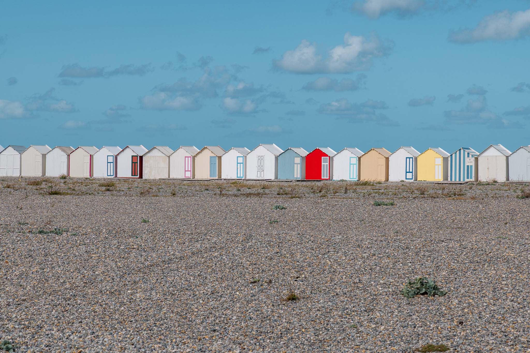 De kleurrijke strandcabines van Cayeux-sur-Mer