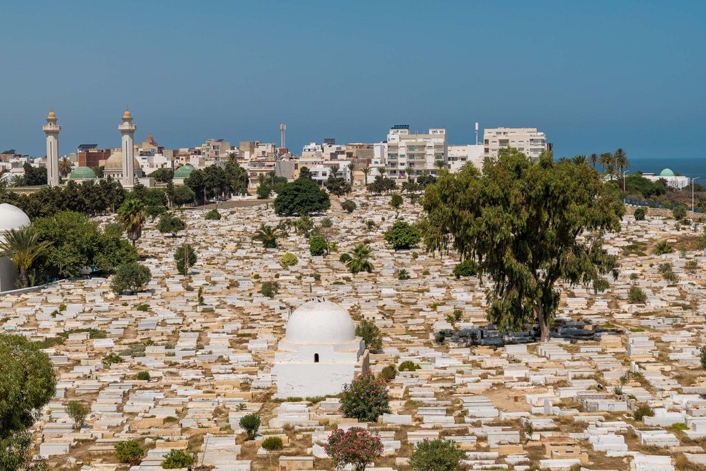 Ribat van Monastir Tunesie met uitzicht op de begraafplaats